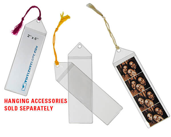 2" x 6" Photo Strip & Bookmark Sleeve with hang hole