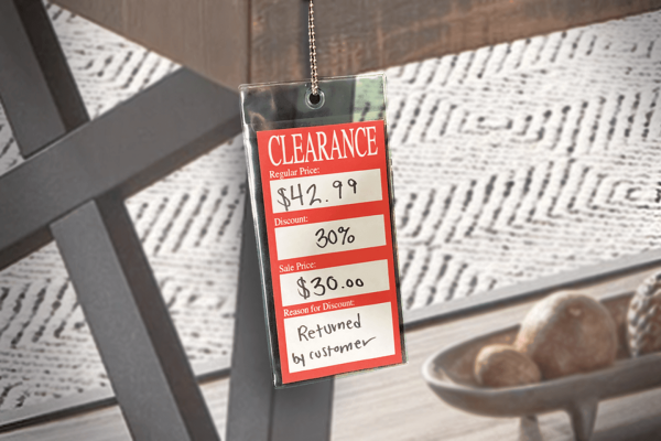 2 5/8 x 5 1/4 (#6 tag) Clear Hanging tag holder