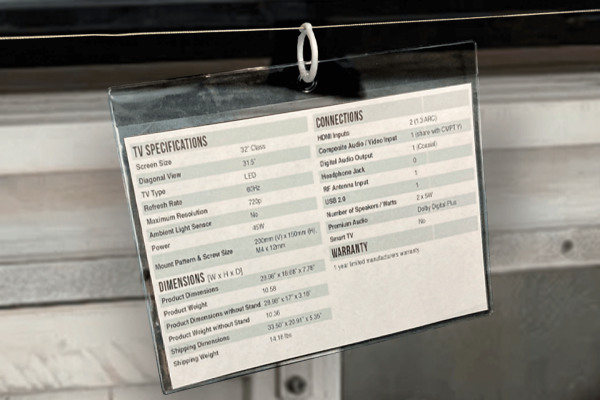 7" x 5" Clear Vinyl Envelope w/ Hang Hole