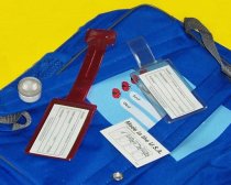 Business card clear vinyl luggage tag holder