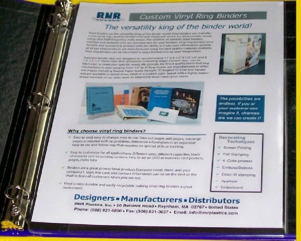 Sheet protector looseleaf 3-ring binder page protector heavy dut