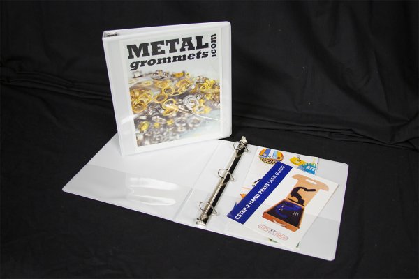 1.0" -- 1" Capacity Slant "D" White Clear Overlay Ring Binder