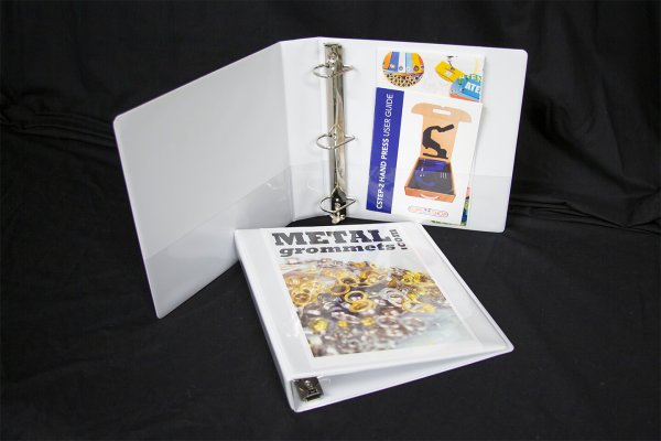 1.5" -- 1 1/2" Capacity Slant "D" White Overlay Ring Binder