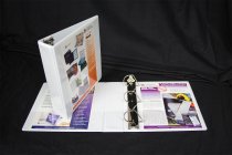 2.0″ -- 2″ Capacity ″Slant-D″ White Clear Overlay Ring Binder