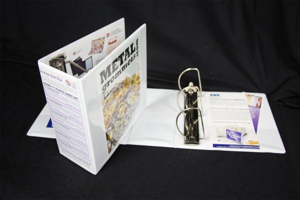 4.0" -- 4" Capacity "Slant-D" style White Overlay Looseleaf Bind