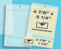 5 1/4″ x 8″ Two-pocket clear vinyl Hanging Tag Holder