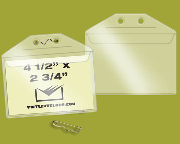 4 1/4" x 2 3/4" Clear vinyl fishing & hunting license permit pro