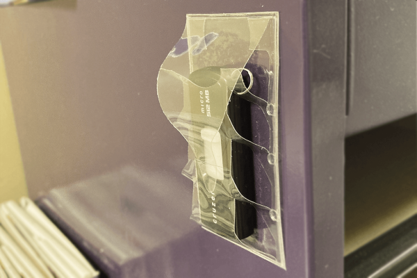 Adhesive Expandable USB Drive Pouch