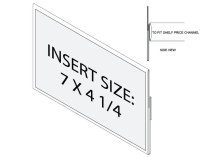 7″ x 4 1/4″ Center-mount rigid sign sleeve w/ channel flap