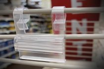 Clear 2-Hook Wire-Basket Sign Holder Mounting Clip