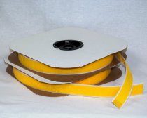 1″ x 25 yds lemon yellow hook tape 1″ squares