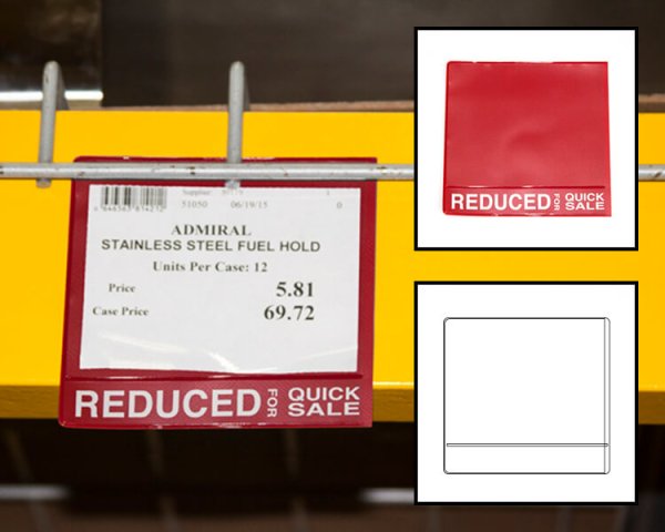 4 1/8" x 3 7/8" Red pouch printed REDUCED FOR QUICK SALE