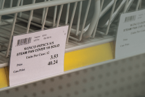 Rigid Two-Fold Shelf Channel Sign Holder for Smallwares