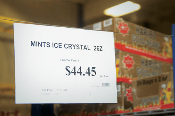 Rigid Two-Fold Shelf Channel Sign Holder for Full Letter Sheet