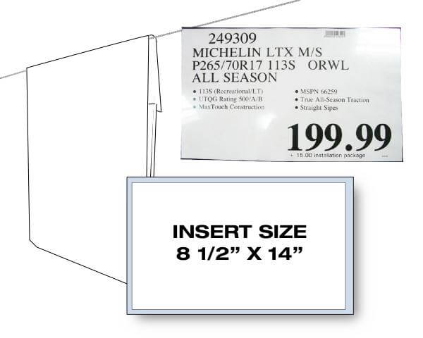Rigid sign holder for 14 x 8 1/2 - LANDSCAPE