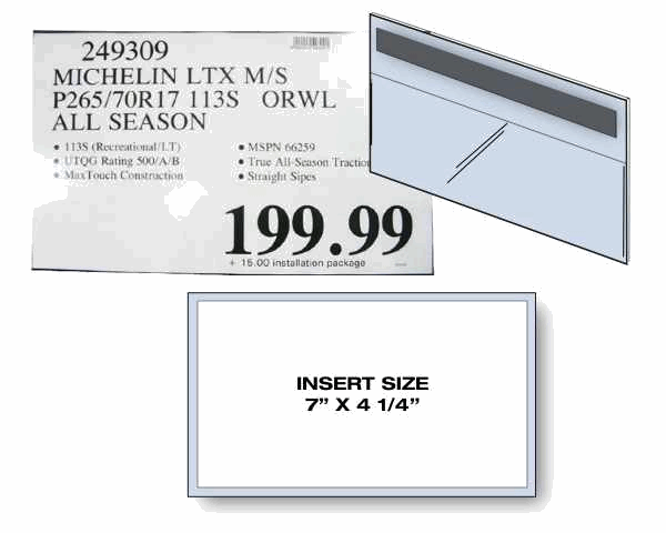Rigid sign holder for medium sign w/ 1 magnet