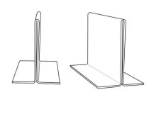 Bottom load T-frame acrylic sign holder for 14″ x 8 1/2″ sign