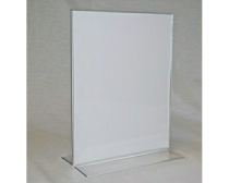 Premium 8 1/2 x 11 bottom load T-frame acrylic sign holder
