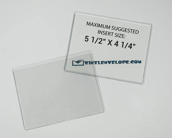 5 1/2" x 4 1/4" Clear Vinyl Sleeve